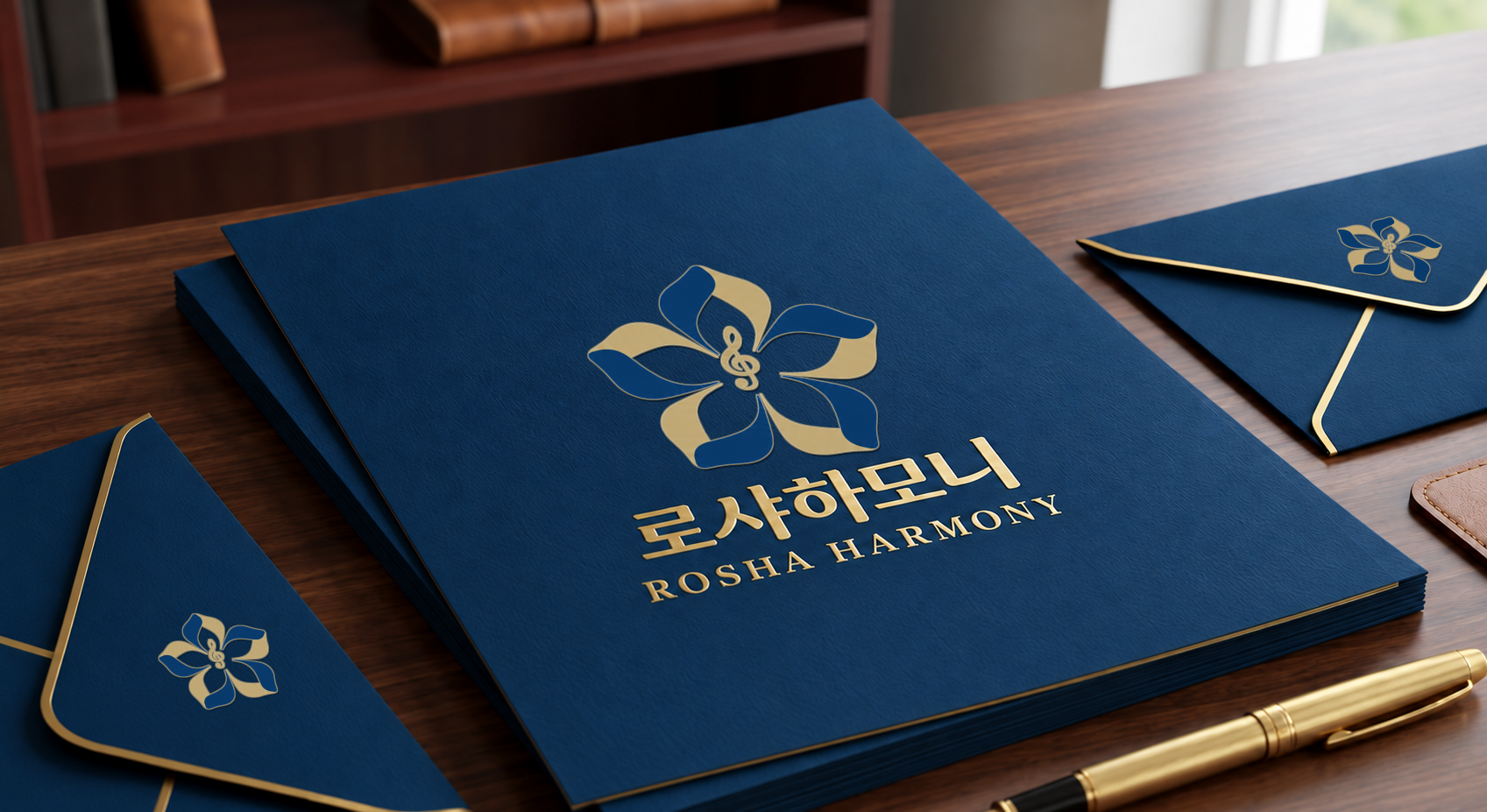 비전서와 제안서 제작을 표현한 책과 종이 소재 이미지