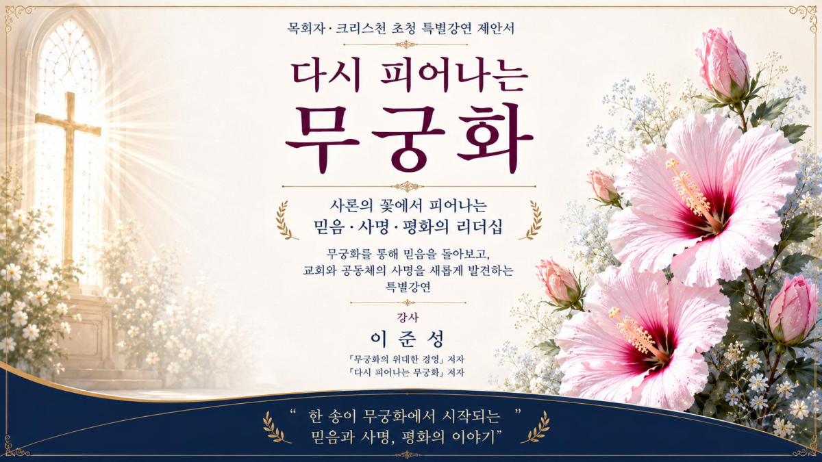 크리스천 무궁화 강연 강연 제안서 표지